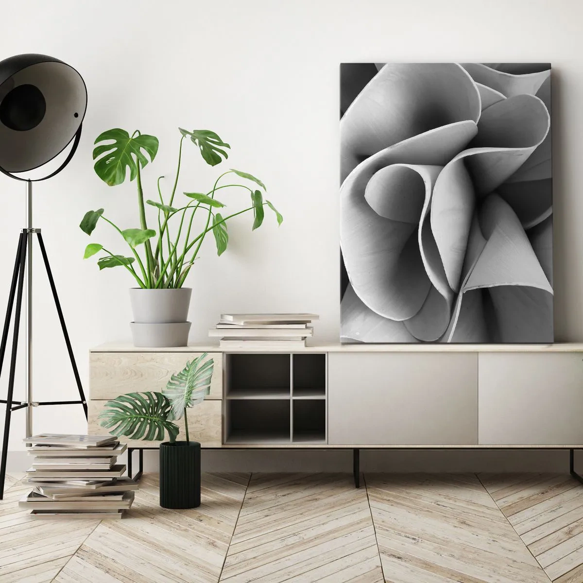 Quadro em tela - Acontece no espaço - 65x120 cm