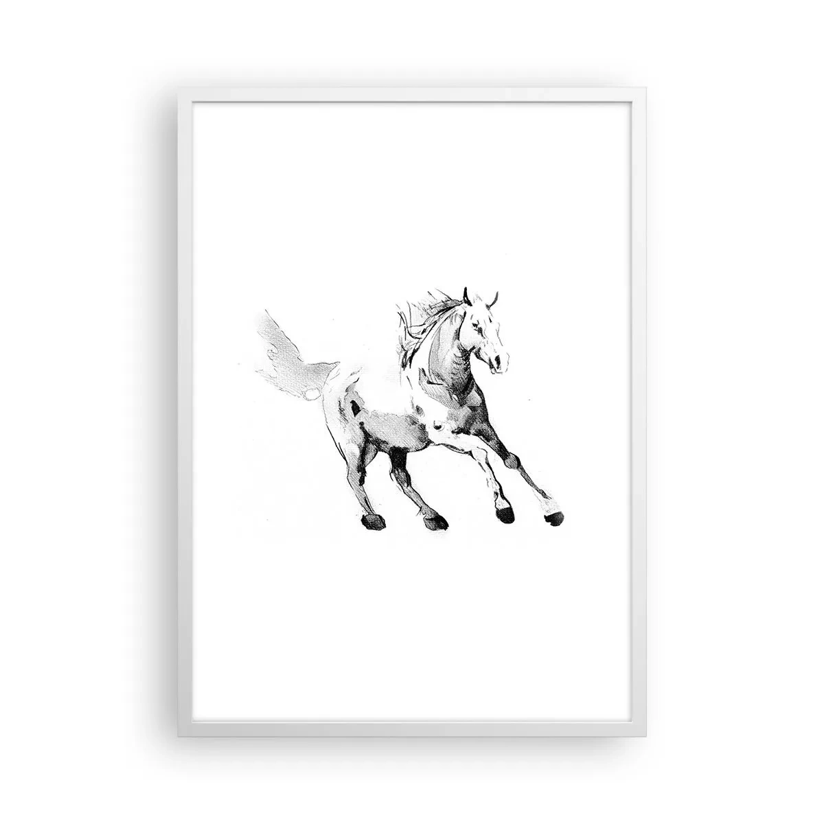 Pôster em moldura branca - Alma Indomável - 50x70 cm