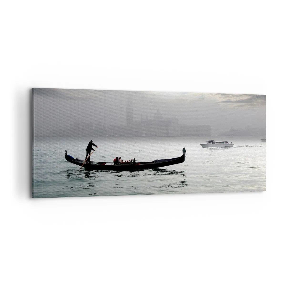 Quadro em tela - Uma cidade fabulosa feita de água e nevoeiro - 120x50 cm