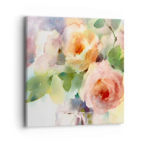 Quadro em tela - Delicado como uma aquarela - 40x40 cm