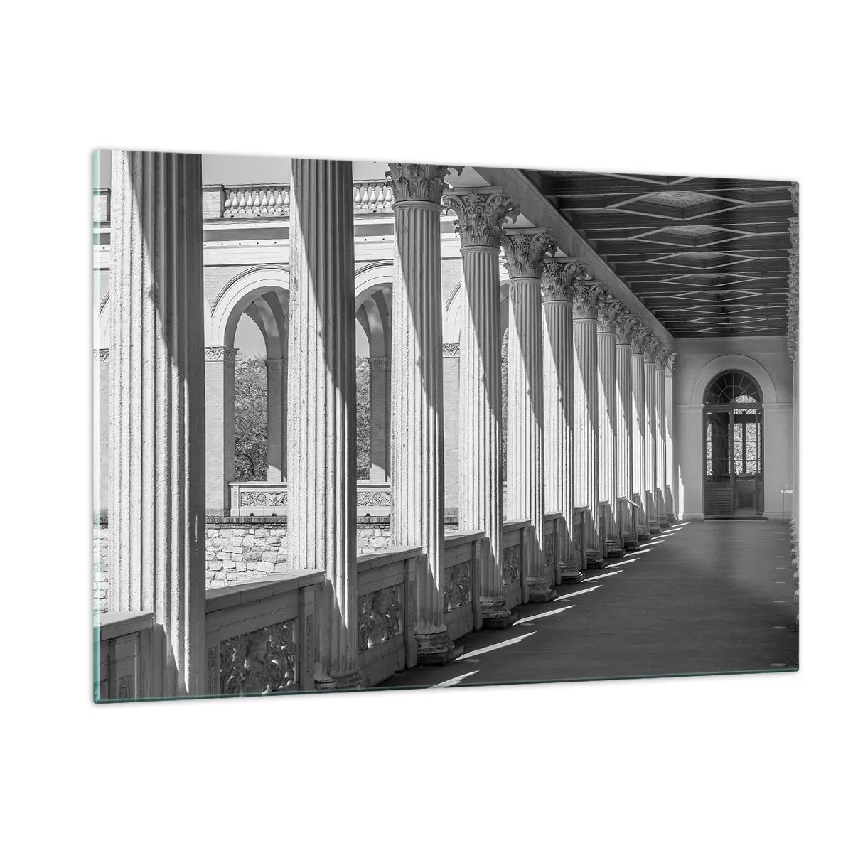 Quadro em vidro - Arcada ensolarada - 120x80 cm