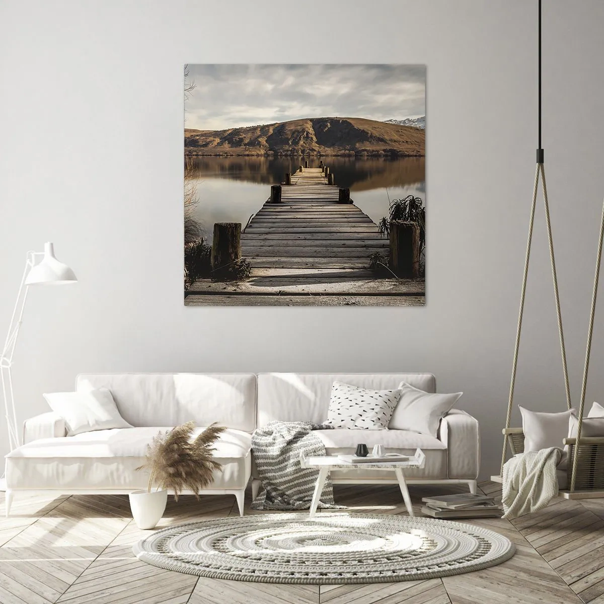 Quadro em tela - Paisagem em silêncio - 70x70 cm