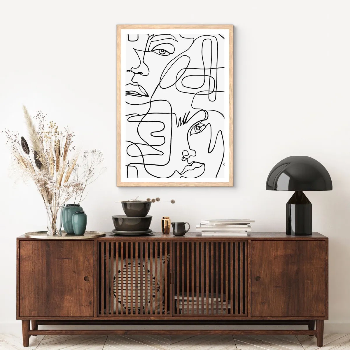 Pôster com moldura de carvalho claro - Em emoções emaranhadas - 61x91 cm