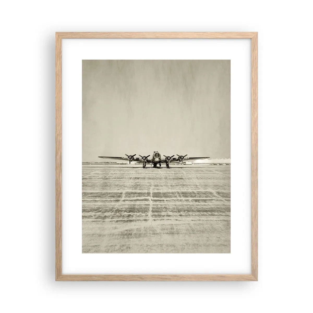 Pôster com moldura de carvalho claro - Pronto como sempre - 40x50 cm