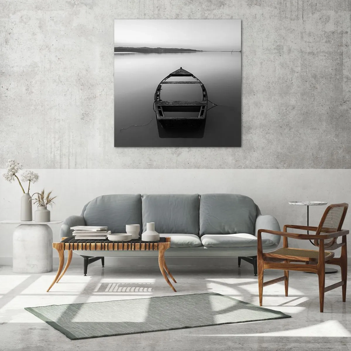 Quadro em vidro - Saudade e melancolia - 30x30 cm