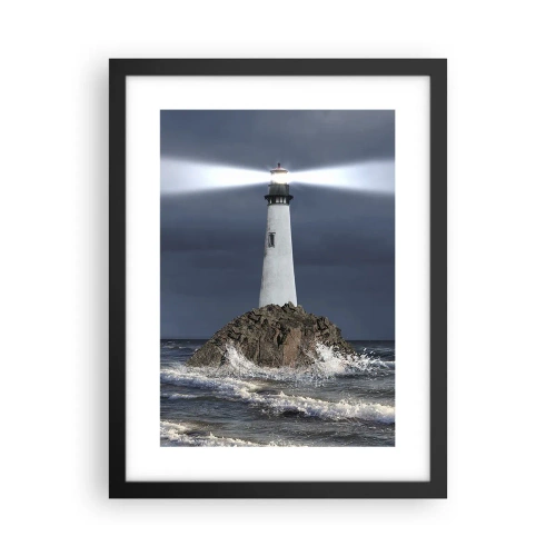 Pôster com moldura preta - Aqui... aqui... aqui! - 30x40 cm