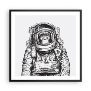 Pôster com moldura preta - Evolução alternativa - 60x60 cm