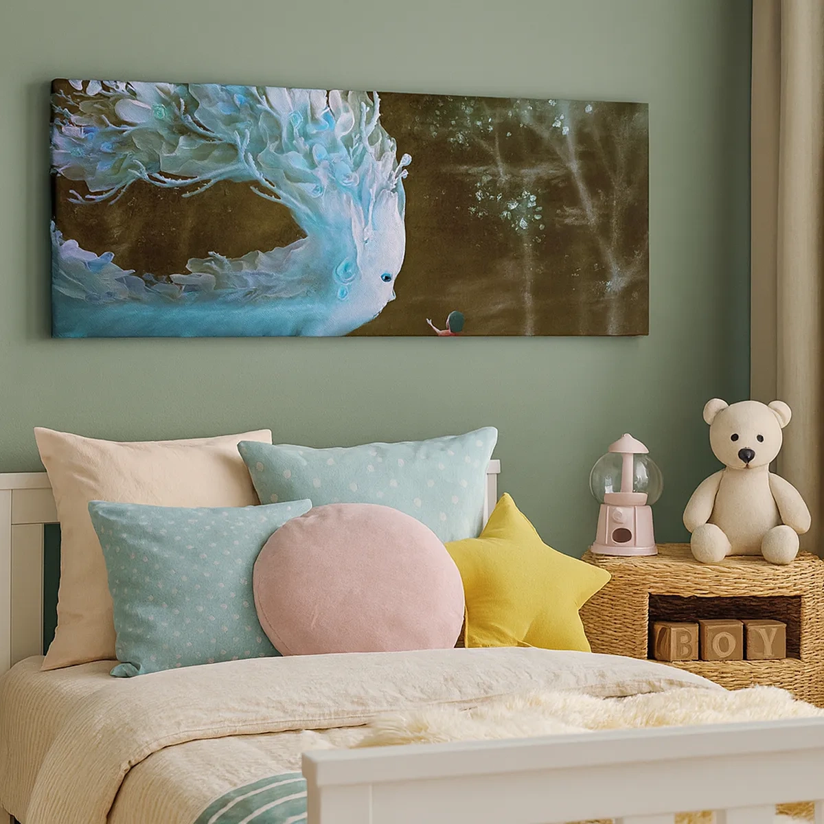 Quadro em tela - Encontro fantástico - 30x30 cm