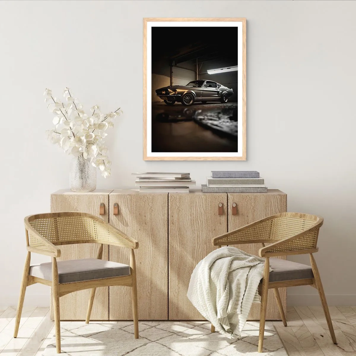 Pôster com moldura de carvalho claro - De volta ao passado - 70x100 cm