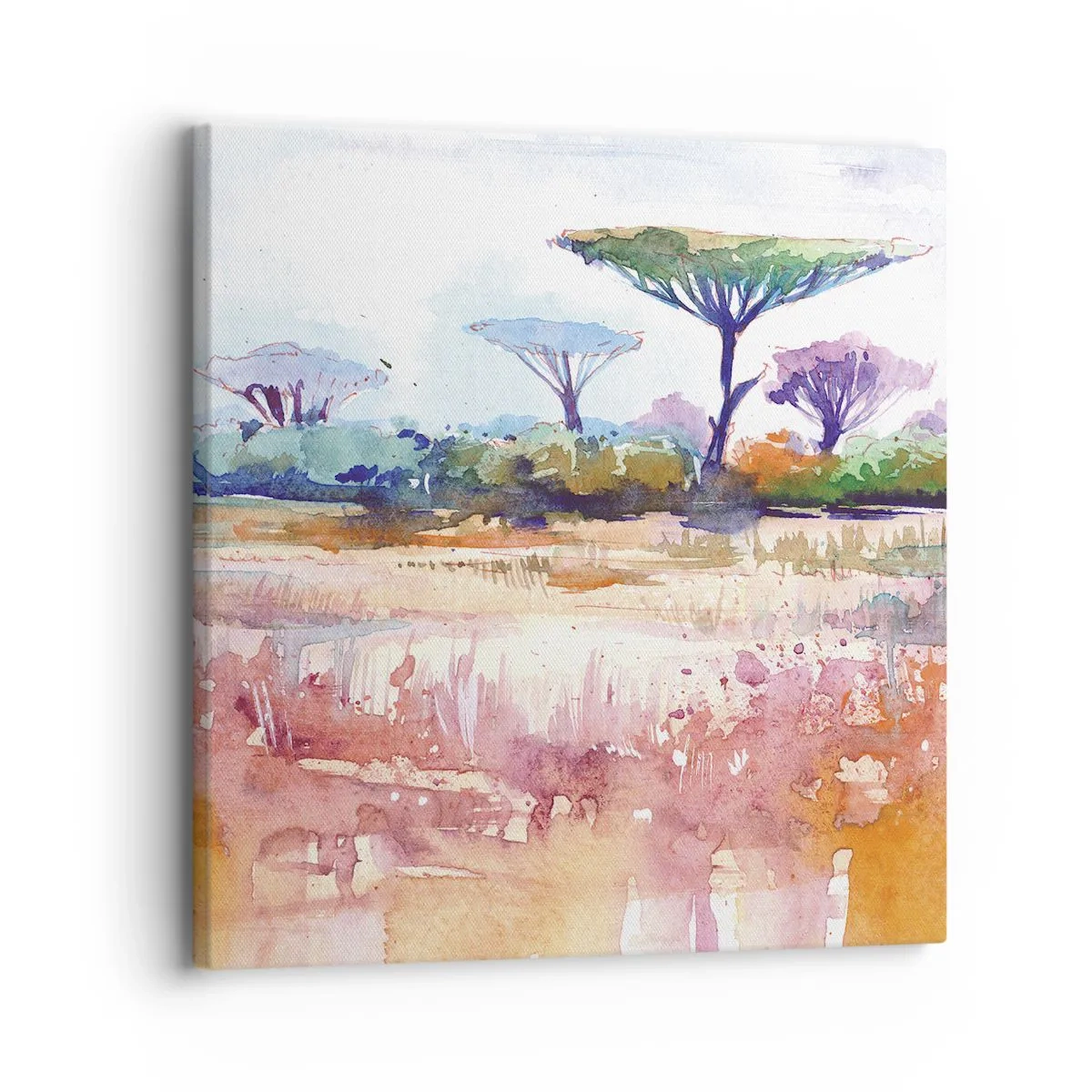 Quadro em tela - Cores da savana - 30x30 cm