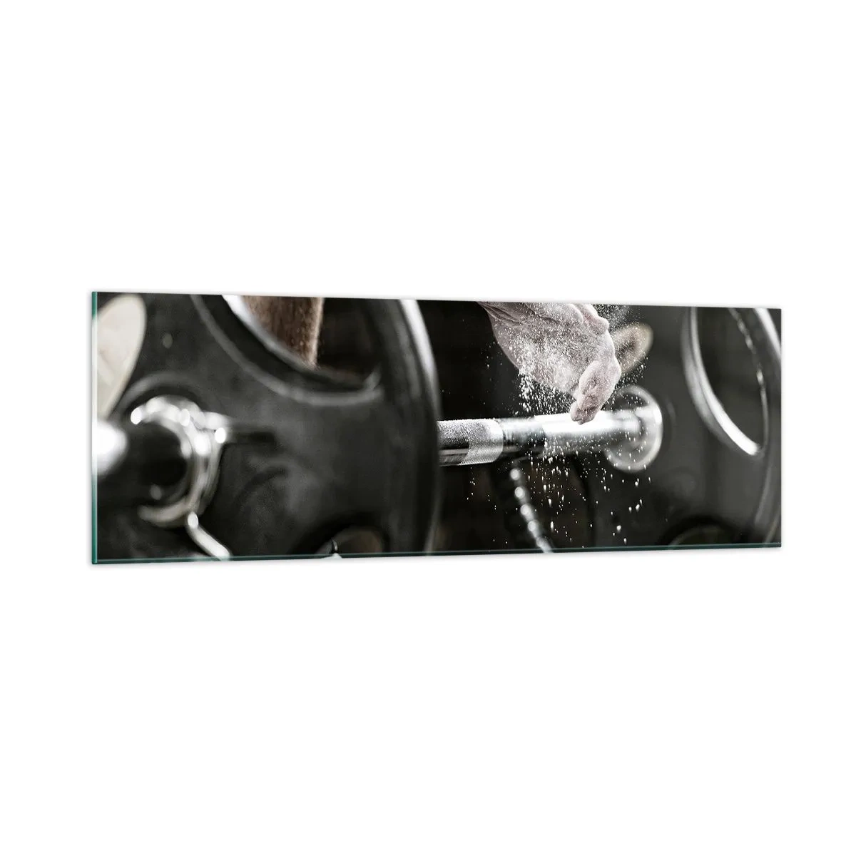 Quadro em vidro - Desafio aceite! - 90x30 cm