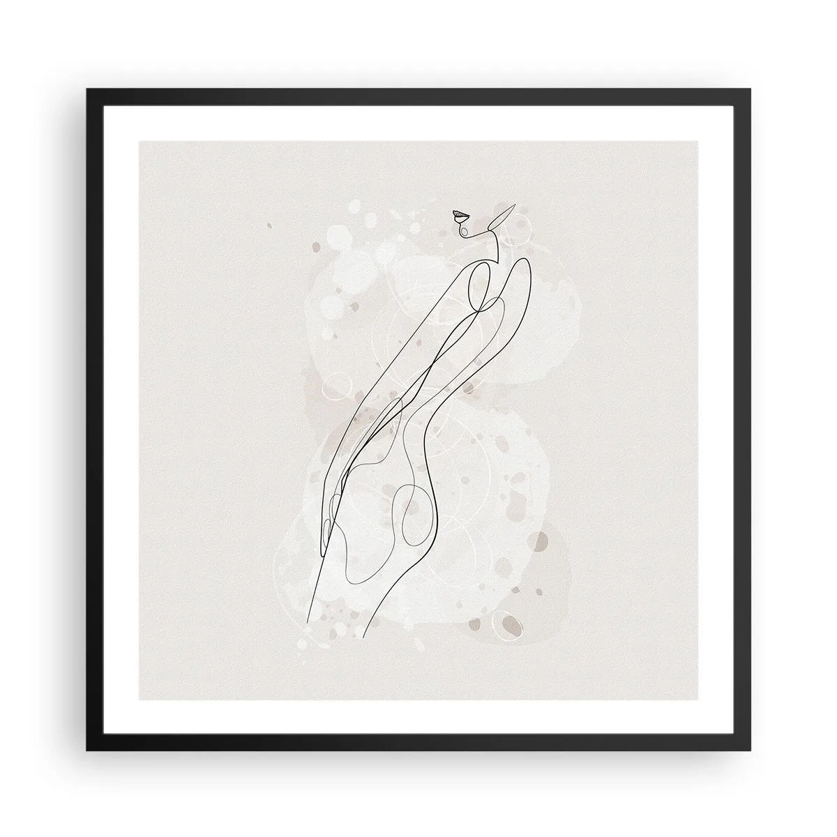 Pôster com moldura preta - Errar o olhar - 60x60 cm