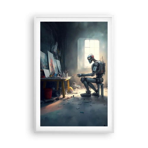 Pôster em moldura branca - O ato de criação - 61x91 cm