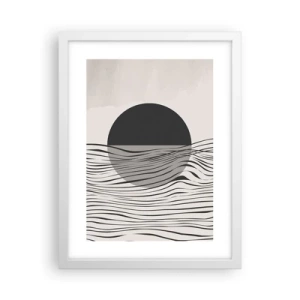 Pôster em moldura branca - Composição da metade - 30x40 cm