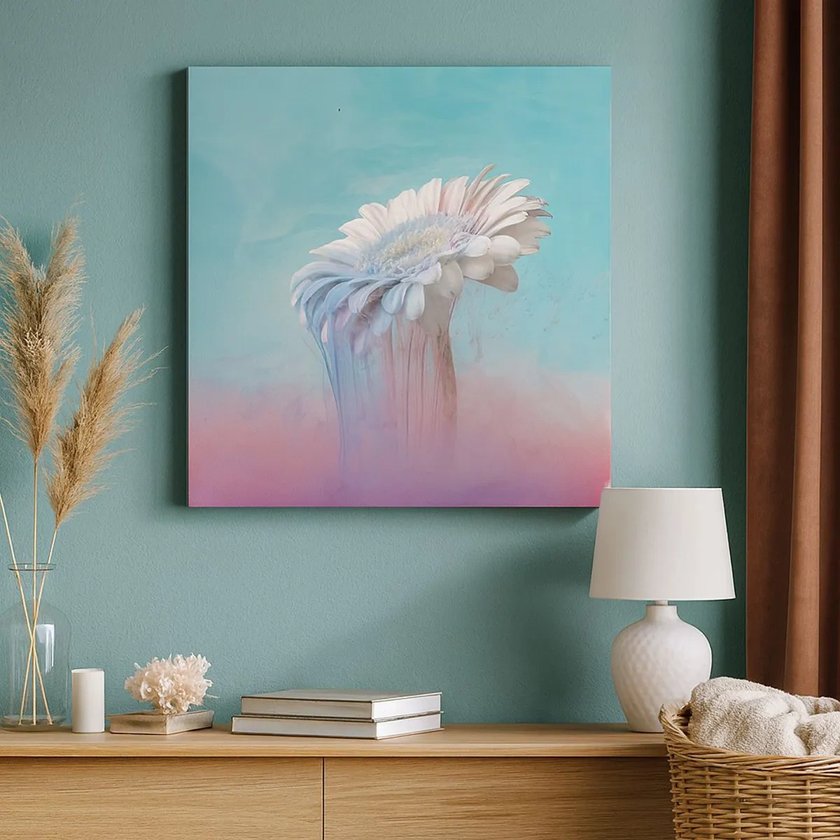 Quadro em tela - O submundo das flores - 30x30 cm