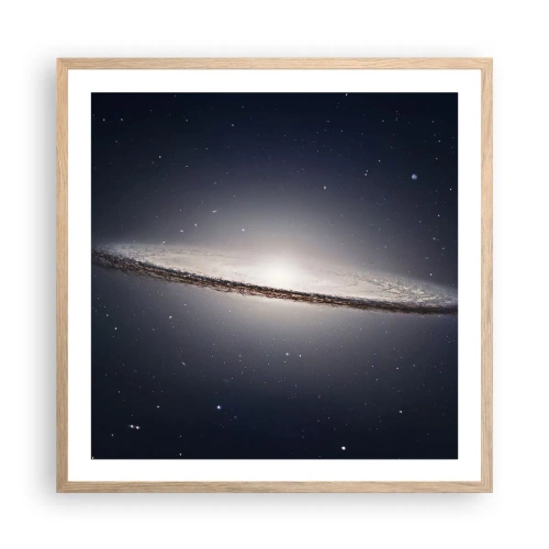 Pôster com moldura de carvalho claro - Há muito tempo atrás, em uma galáxia muito, muito distante... - 60x60 cm