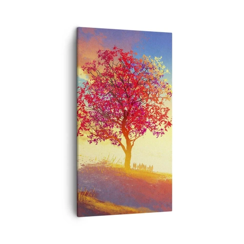 Quadro em tela - O peregrino no seu destino - 45x80 cm