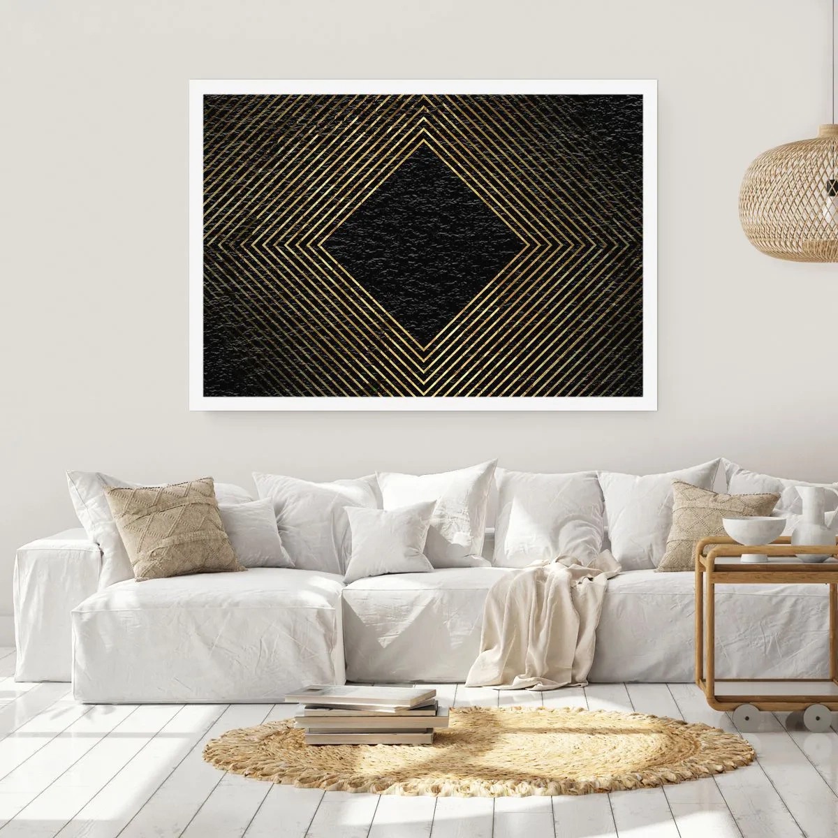Pôster - Geometria em estilo glamoroso - 100x70 cm