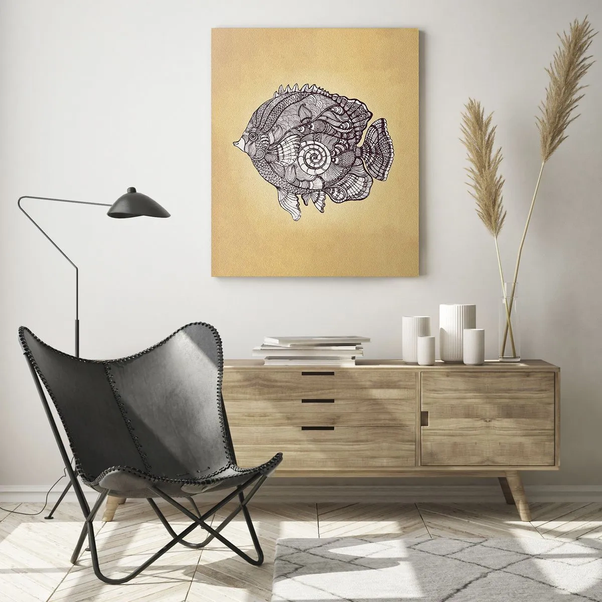 Quadro em vidro - De um oceano de enfeites - 50x70 cm