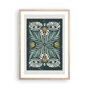 Pôster com moldura de carvalho claro - Como um recorte folclórico - 50x70 cm