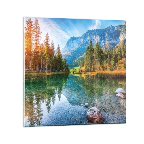 Quadro em vidro - A suavidade do outono - 40x40 cm