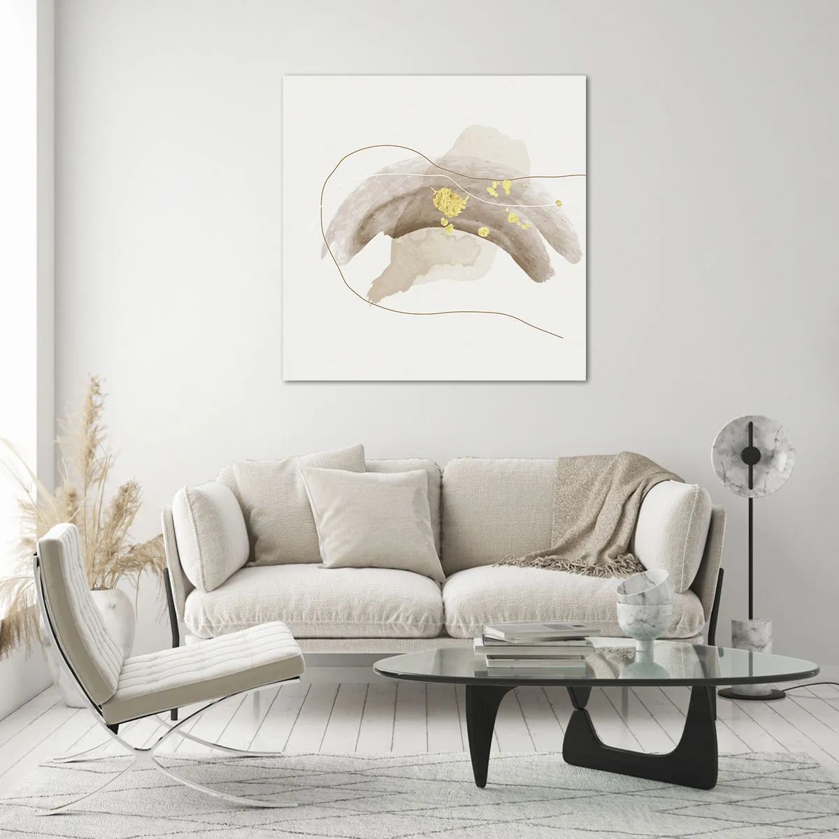 Quadro em vidro - Encontrado no espaço - 40x40 cm