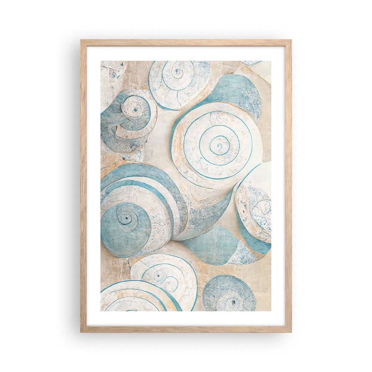 Pôster com moldura de carvalho claro - O que há dentro da casca? - 50x70 cm