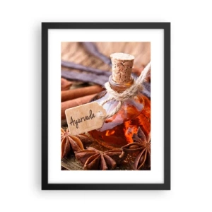 Pôster com moldura preta - Rumo à unidade do corpo e do espírito - 30x40 cm