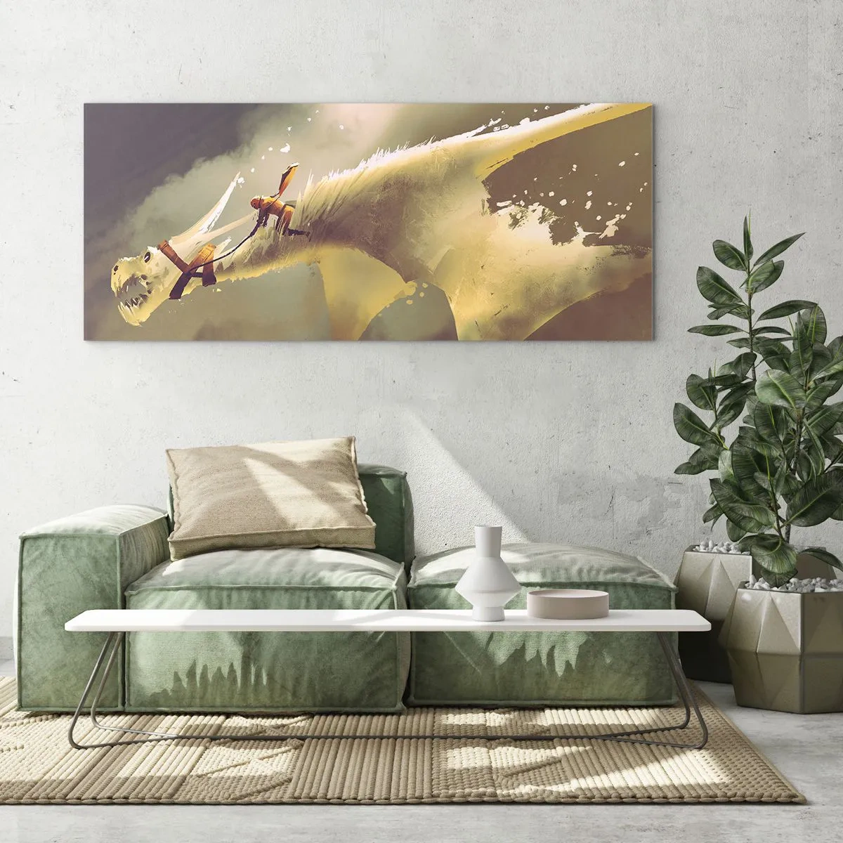 Quadro em vidro - A resgatar o mundo - 90x30 cm