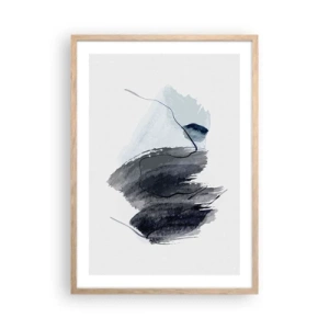 Pôster com moldura de carvalho claro - Intensidade e movimento - 50x70 cm