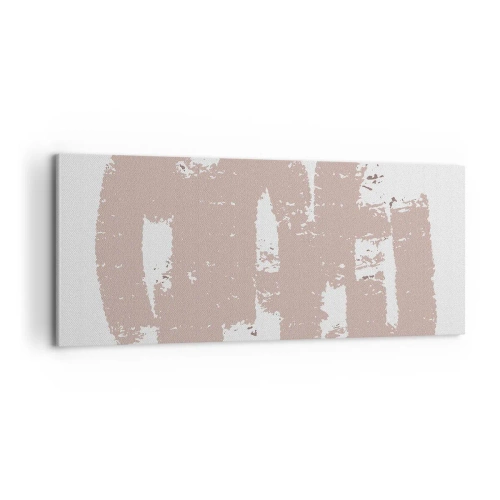 Quadro em tela - Abstração em rosa suave - 100x40 cm