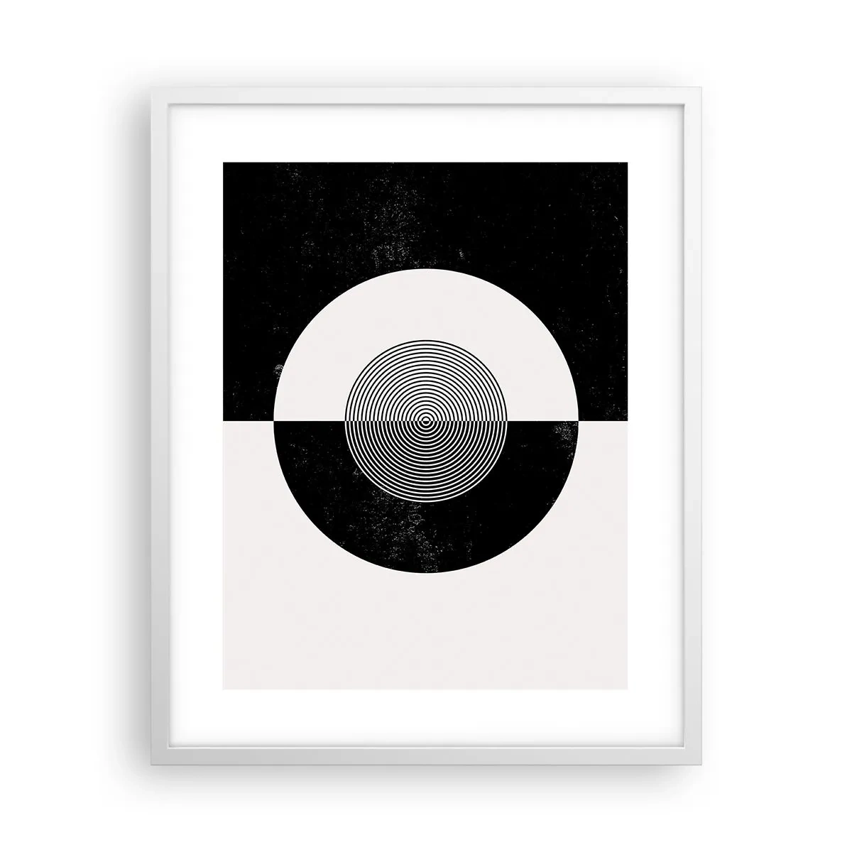 Pôster em moldura branca - Harmonia a preto e branco - 40x50 cm