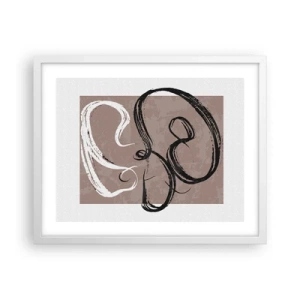 Pôster em moldura branca - Composição – a busca pela plenitude - 50x40 cm