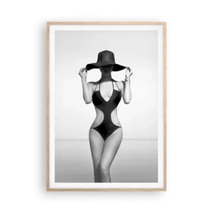 Pôster com moldura de carvalho claro - Meu nome é: Elegância - 70x100 cm
