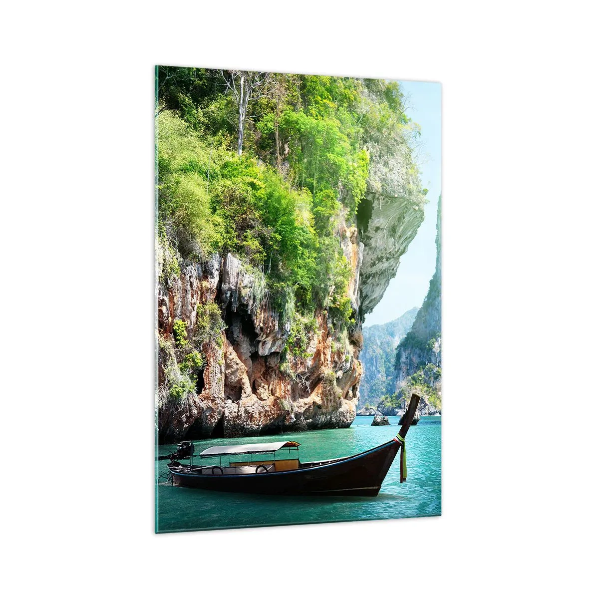 Quadro em vidro - Um convite para uma viagem exótica - 70x100 cm