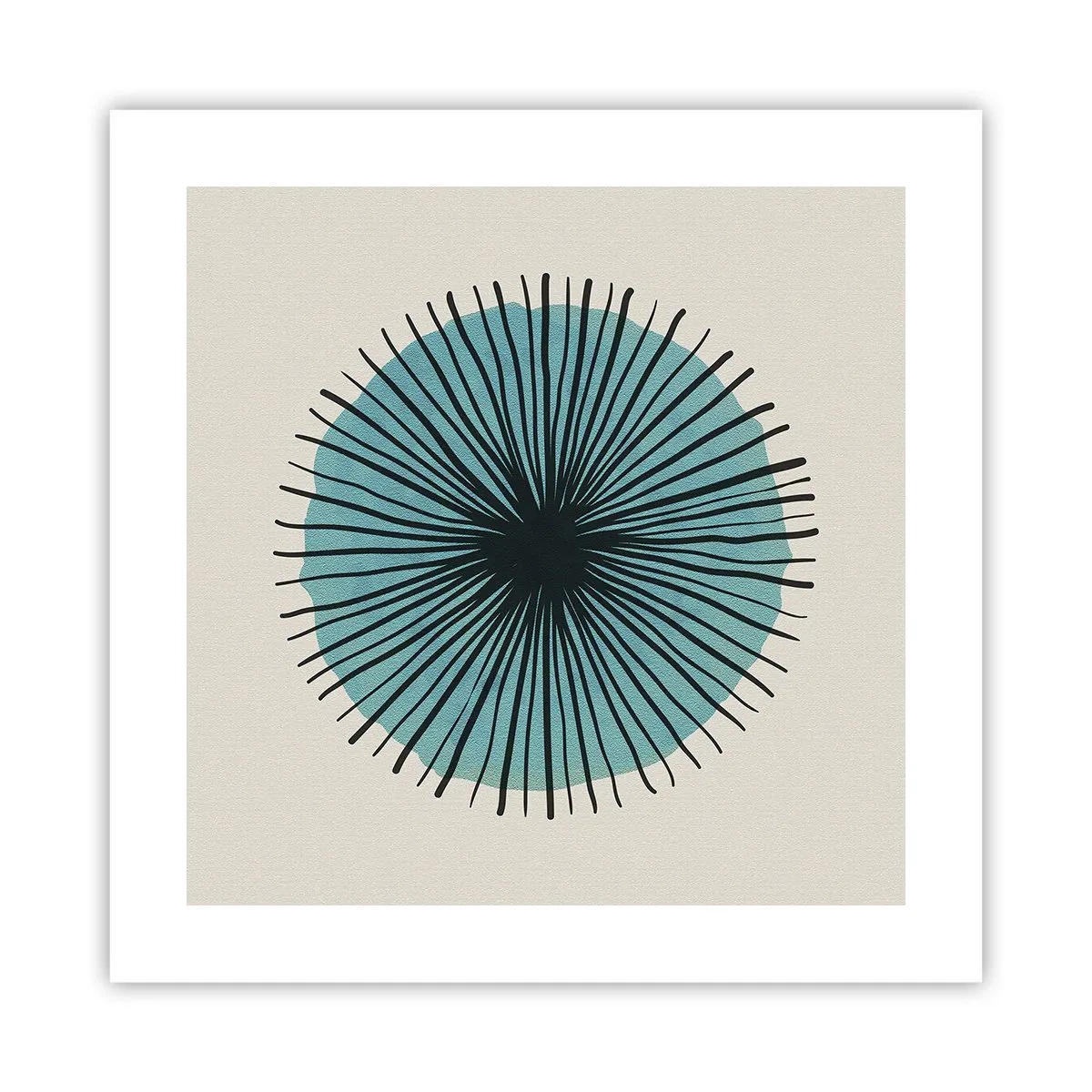 Pôster - Radiante sobre o azul - 40x40 cm