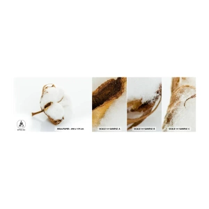 Amostra de papel de parede autocolante Deluxe Sticker - Suave por natureza - Algodão, Minimalista, Flor - 100x30 cm