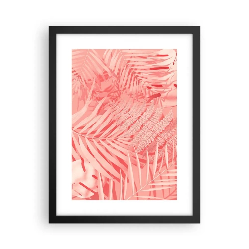 Pôster com moldura preta - Conceito cor-de-rosa - 30x40 cm