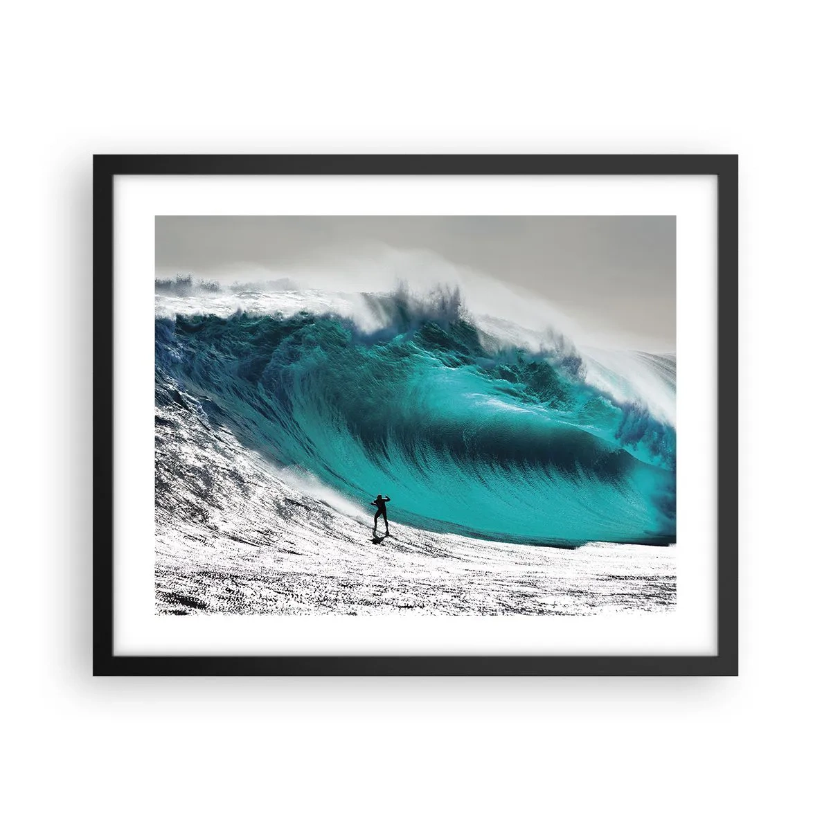 Pôster com moldura preta - Desafio aceite - 50x40 cm