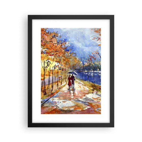 Pôster com moldura preta - Juntos até ao limite do tempo - 30x40 cm