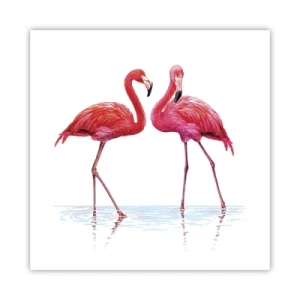 Pôster - Rosa randez-vous - 60x60 cm