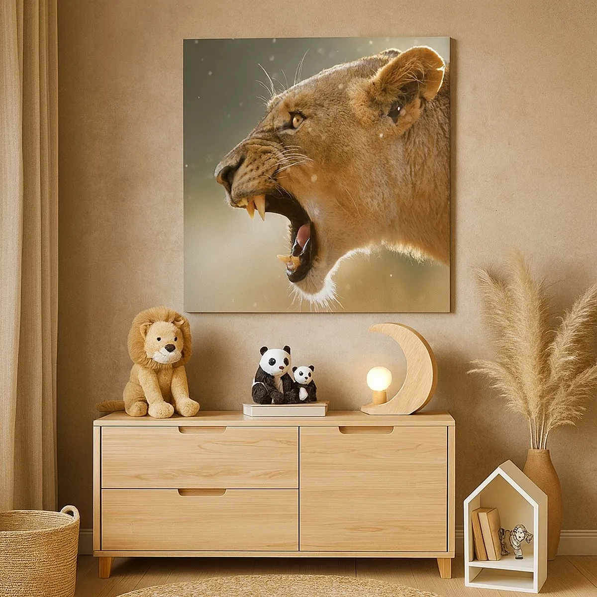 Quadro em tela - Tente não ouvir - 30x30 cm