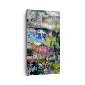 Quadro em tela - Colagem de memórias - 45x80 cm