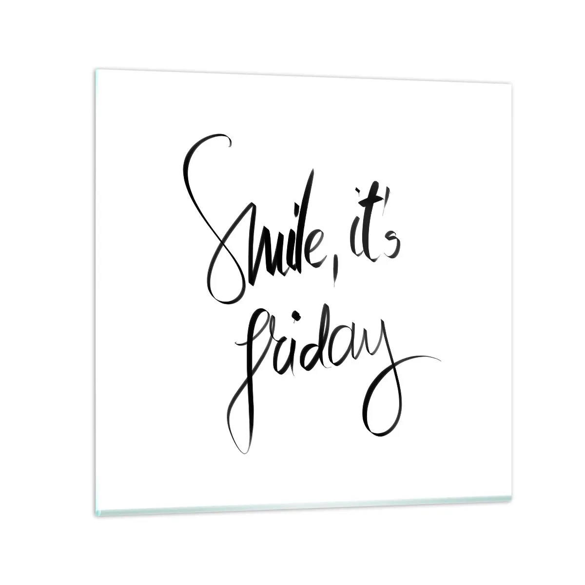 Quadro em vidro - Verdadeira alegria - 50x50 cm