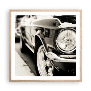 Pôster com moldura de carvalho claro - Brilho permanente - 60x60 cm