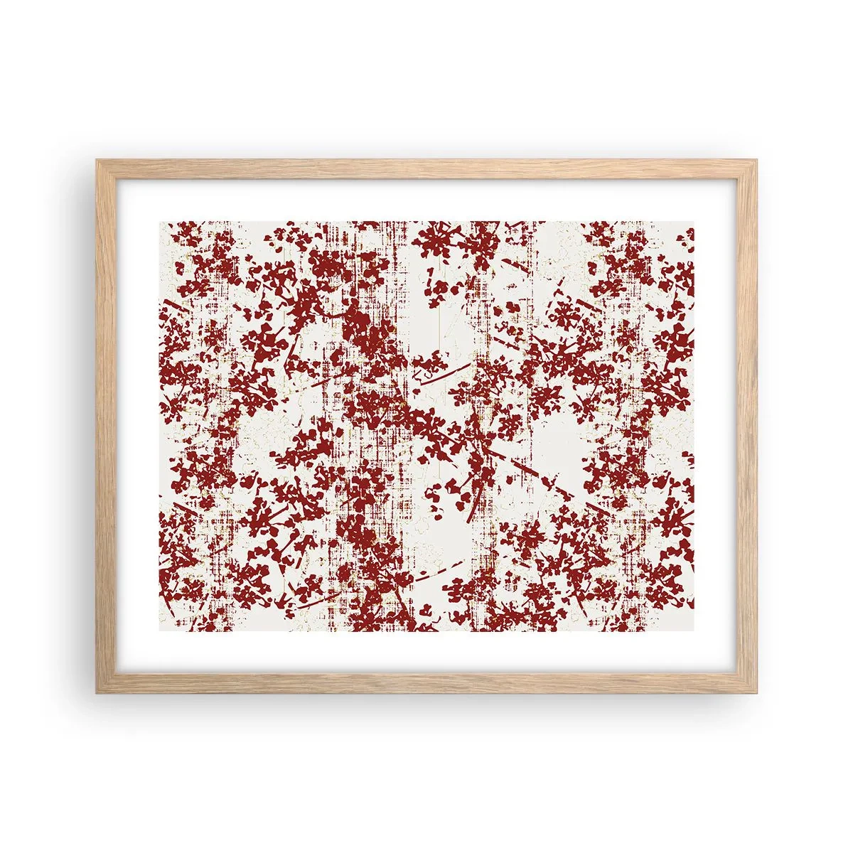 Pôster com moldura de carvalho claro - Como chita antiga - 50x40 cm