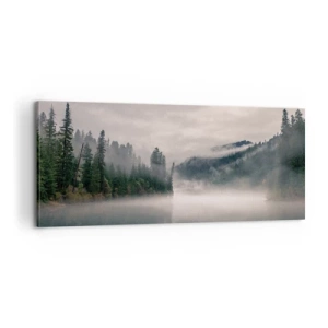 Quadro em tela - Em devaneio, na névoa - 100x40 cm