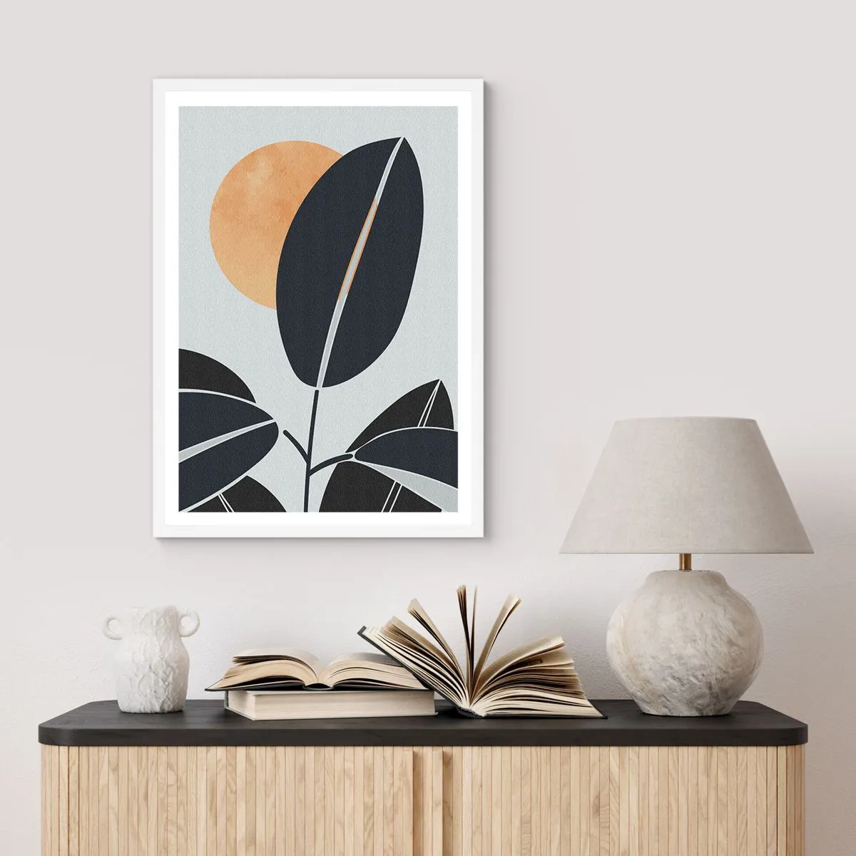 Pôster em moldura branca - Um dia quente de verão - 30x40 cm