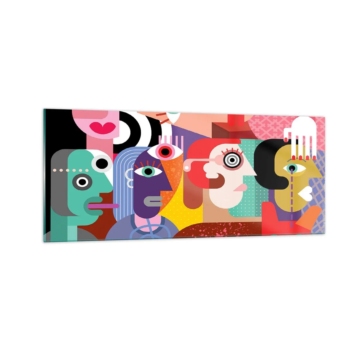 Quadro em vidro - Viemos da parte do Sr. Picasso - 100x40 cm