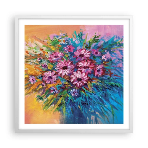 Pôster em moldura branca - A energia da vida - 60x60 cm